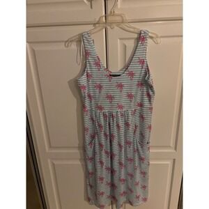 Tango Mango Women Palm Tree Striped‎ Tank Dress P/S Made in India